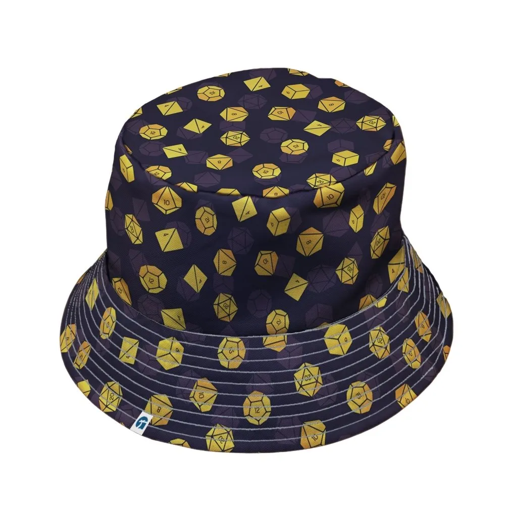 Dnd High Roller Gold Dice Bucket Hat