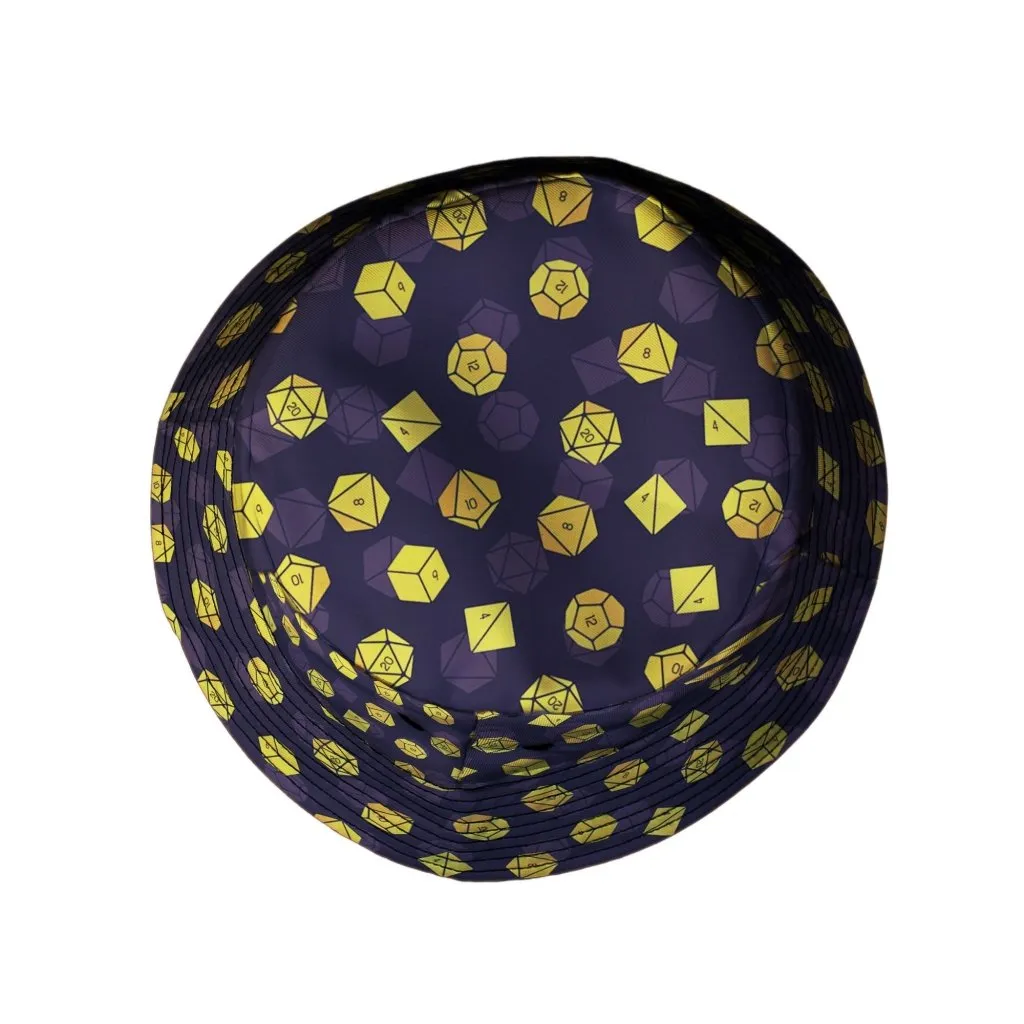 Dnd High Roller Gold Dice Bucket Hat