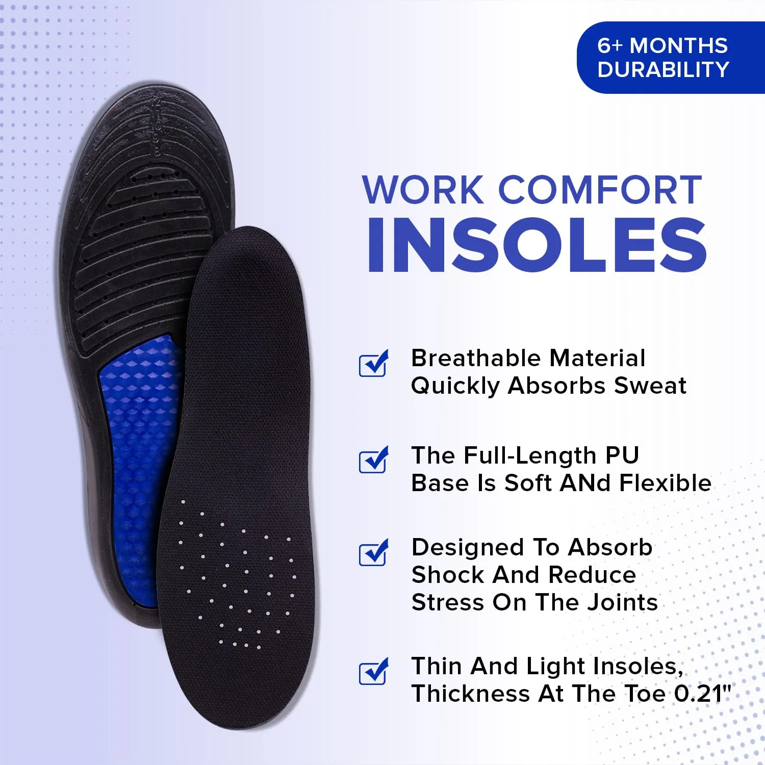 Dr Foot | Insole for Shoes Men | Arch Support for Flat Feet | Shoe Insole for Women | Flat Feet Arch Support Insole | Gel Insoles for Men | Work Insoles | All Day Comfort | Small |1 Pair-Pack Of 2