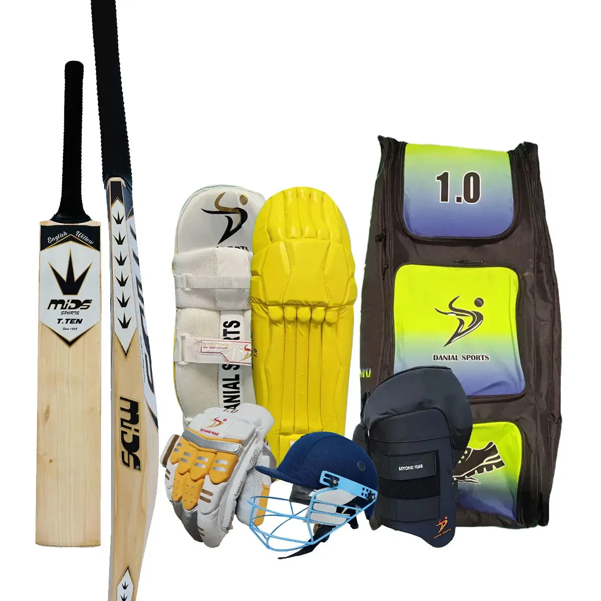DS 1.0 Mens Cricket Batting Set with bat