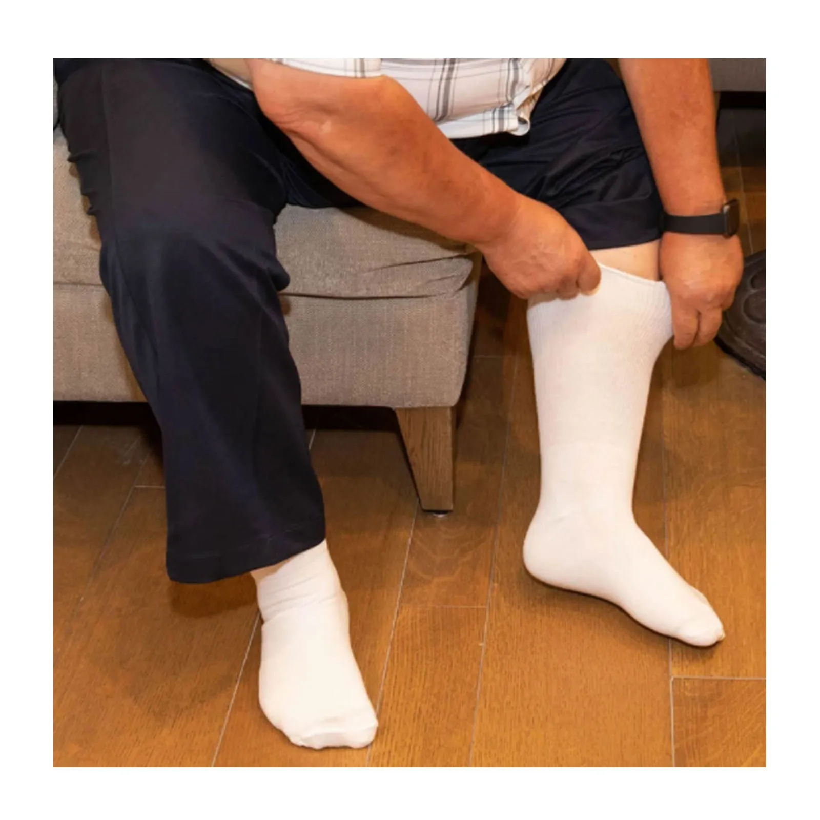 Extrawide Athletic Crew Sock (Men) - Black