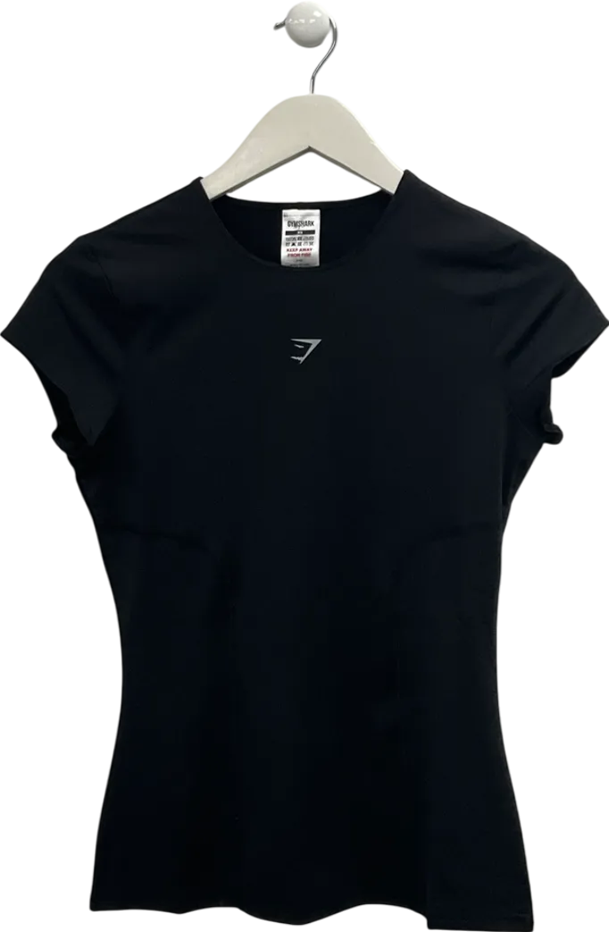 gymshark Black Running T-shirt UK XS