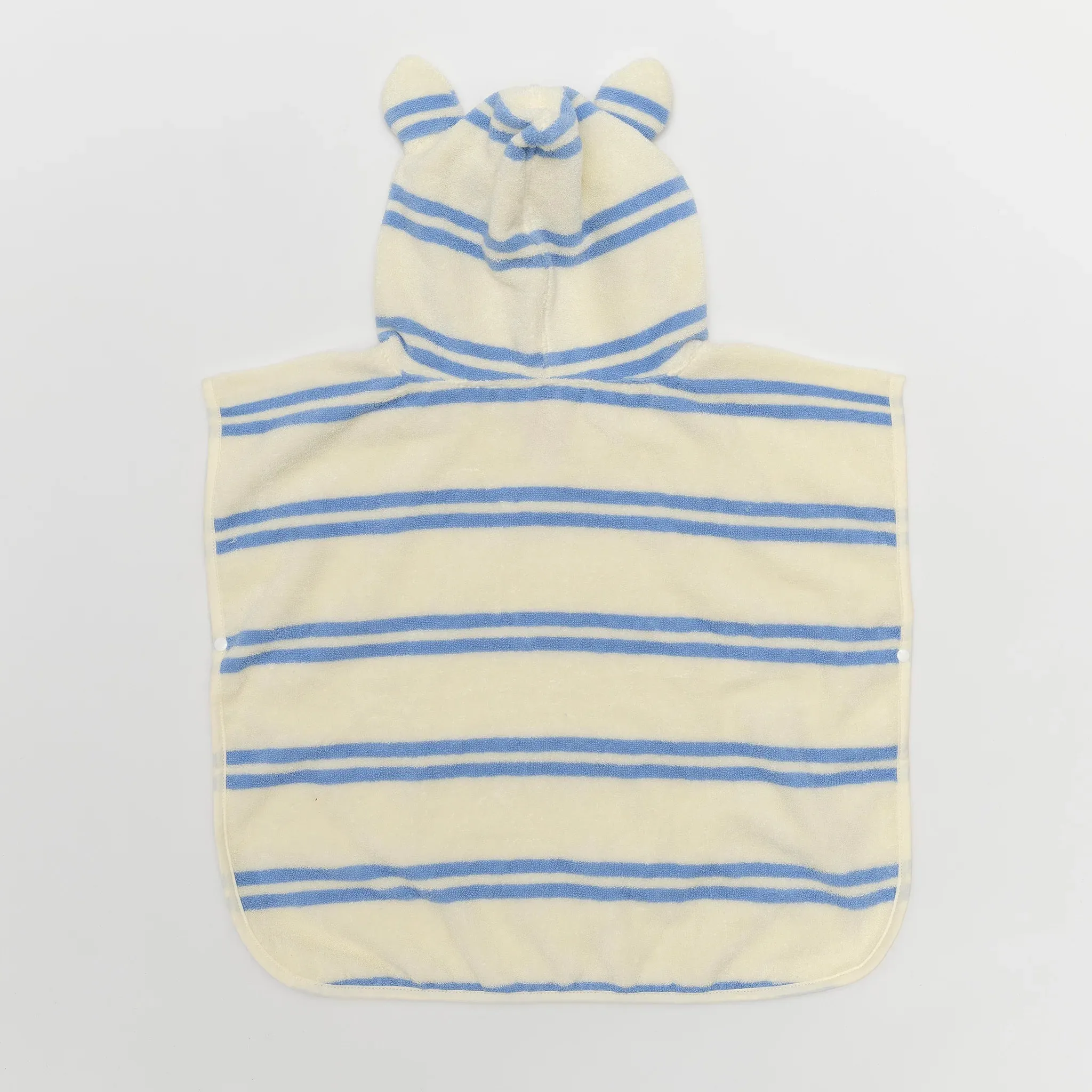 Kids Character Hooded Towel - Sid the Seagull Blue Stripe