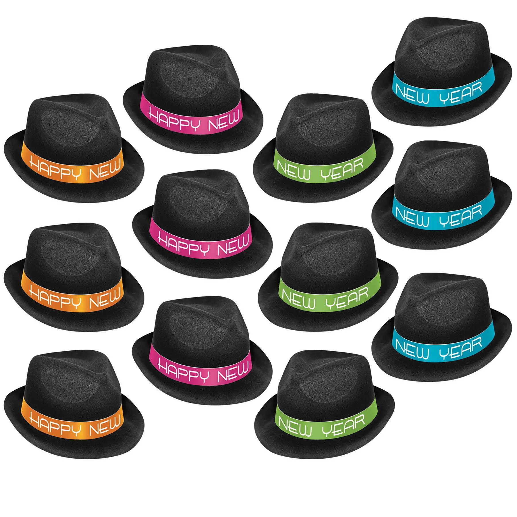 New Year's Eve Neon Glow Chairman Hats (25 per Case)