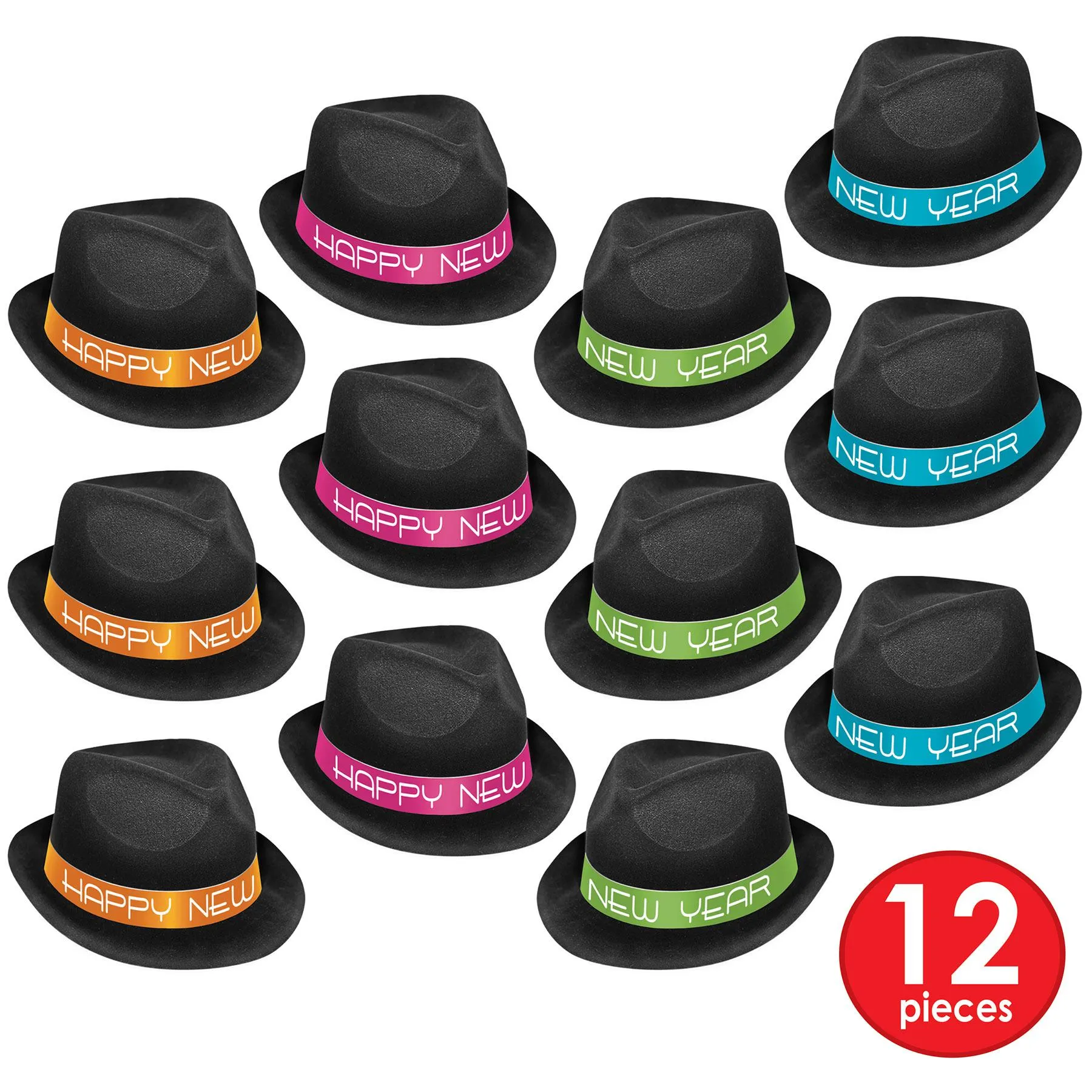New Year's Eve Neon Glow Chairman Hats (25 per Case)