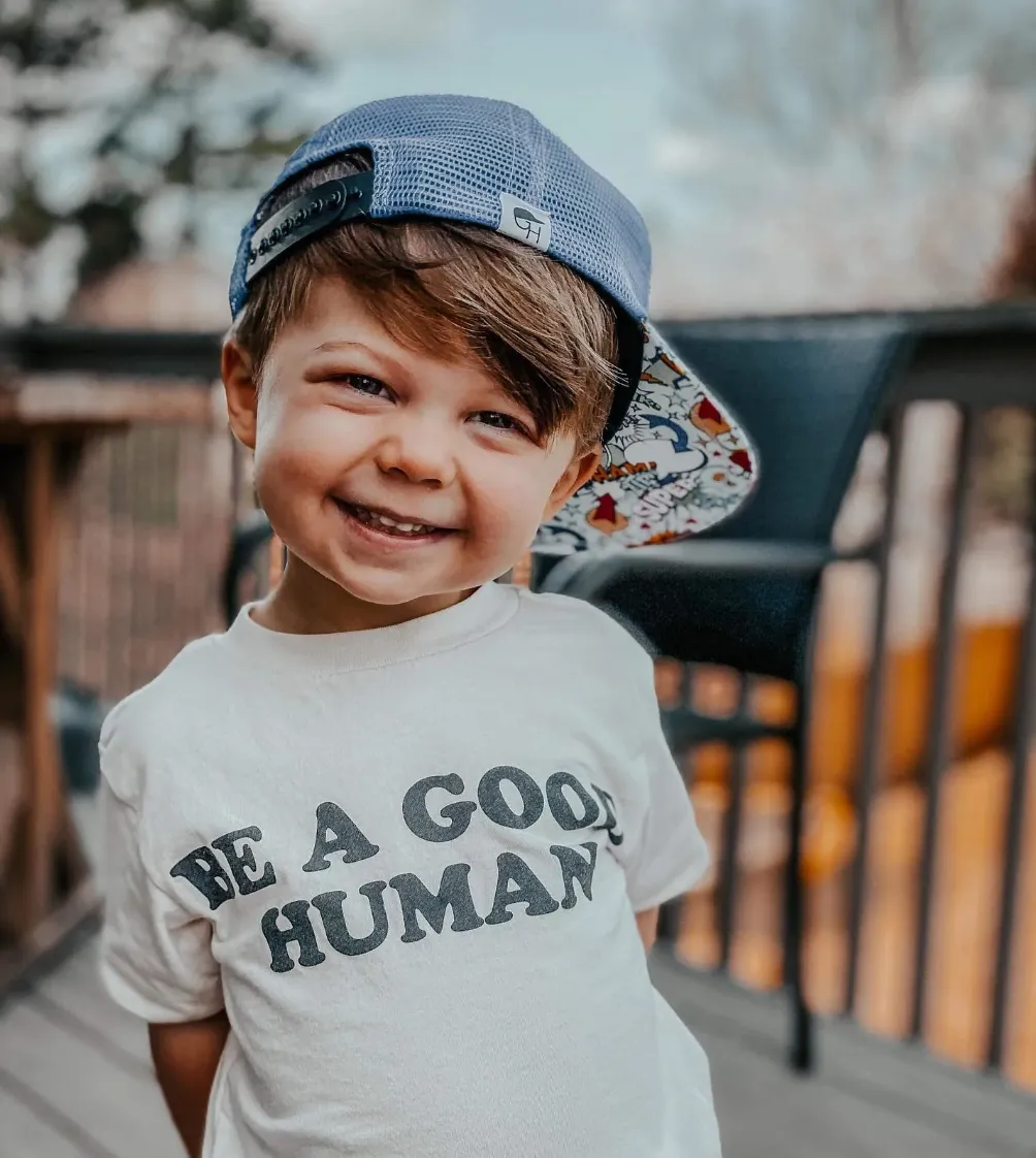 Rivet Kids - Be A Good Human Tee in Natural