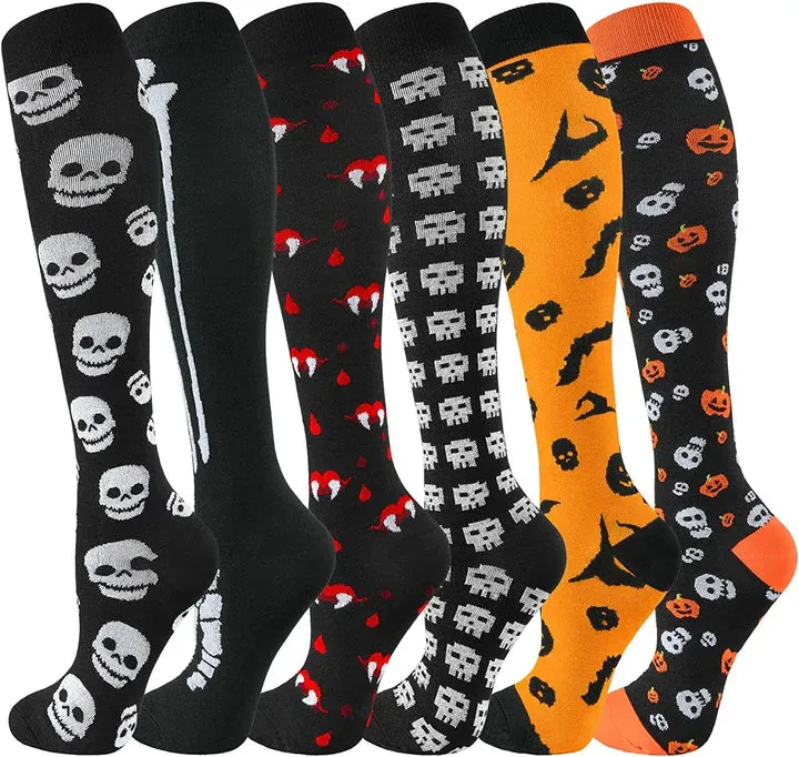 ROYALUCK 6 Pairs Compression Socks (15-20mmHg) for Women & Men Circulation - Best Support for Nurses,Running,Athletic,Sports