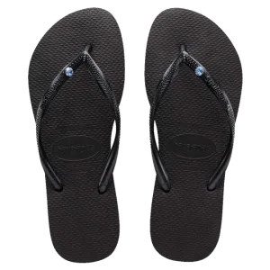 Slim Coloured Crystal SW II Thongs