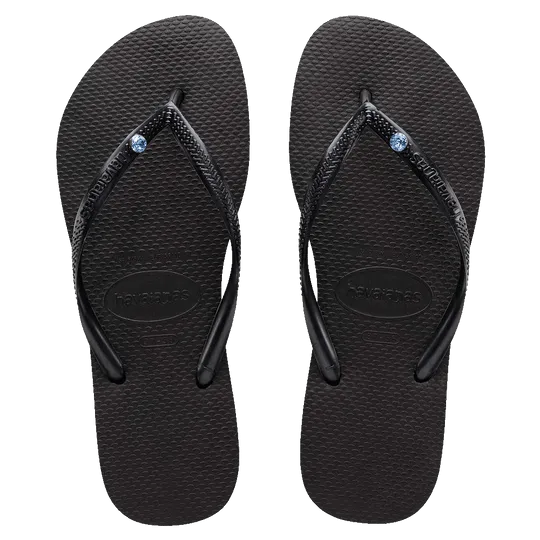 Slim Coloured Crystal SW II Thongs