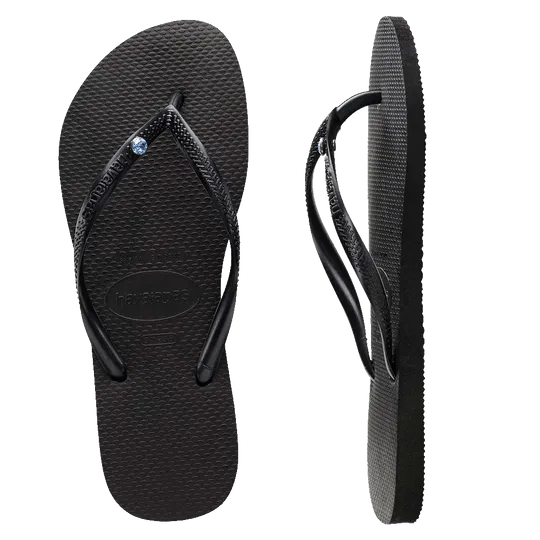 Slim Coloured Crystal SW II Thongs