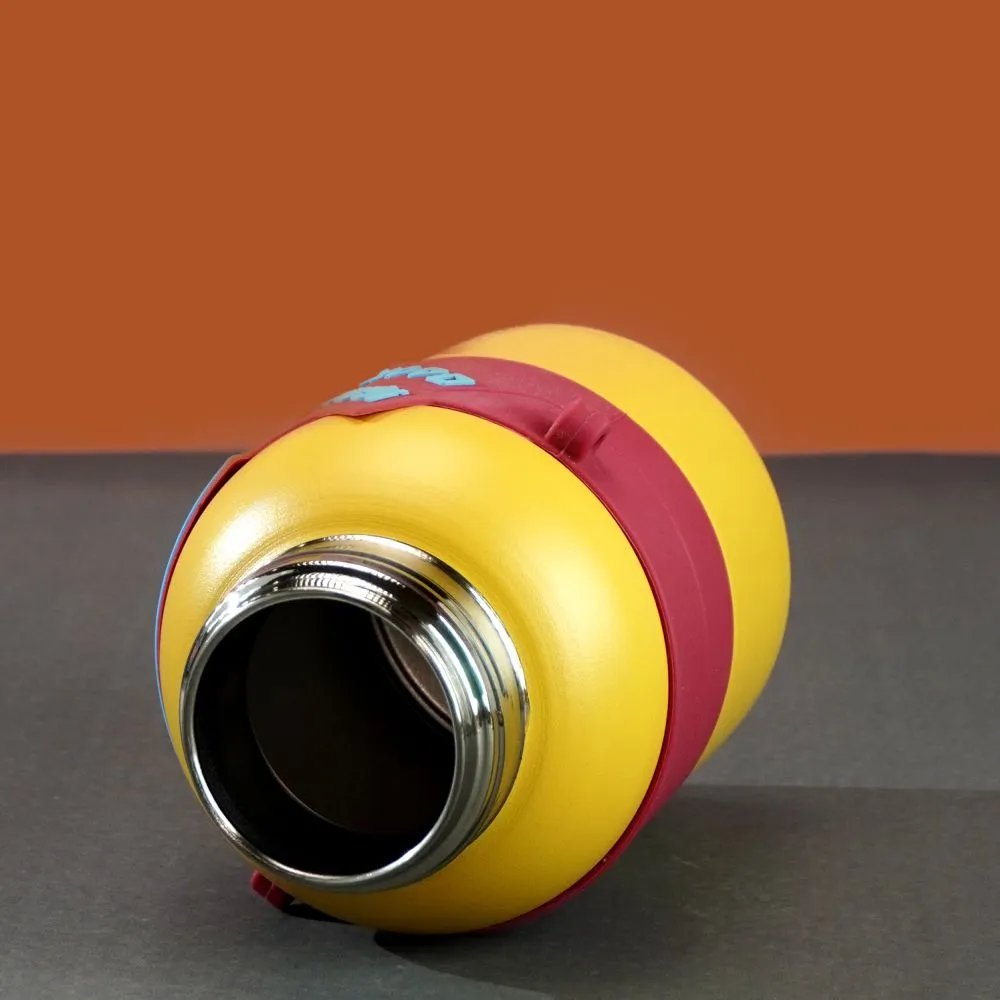 Yellow Game Theme Stainless Steel Kids Water Bottle, 550ml